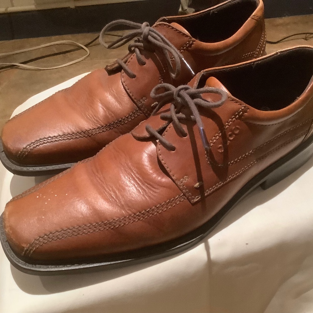 Ecco Mens Leather Dress Shoes